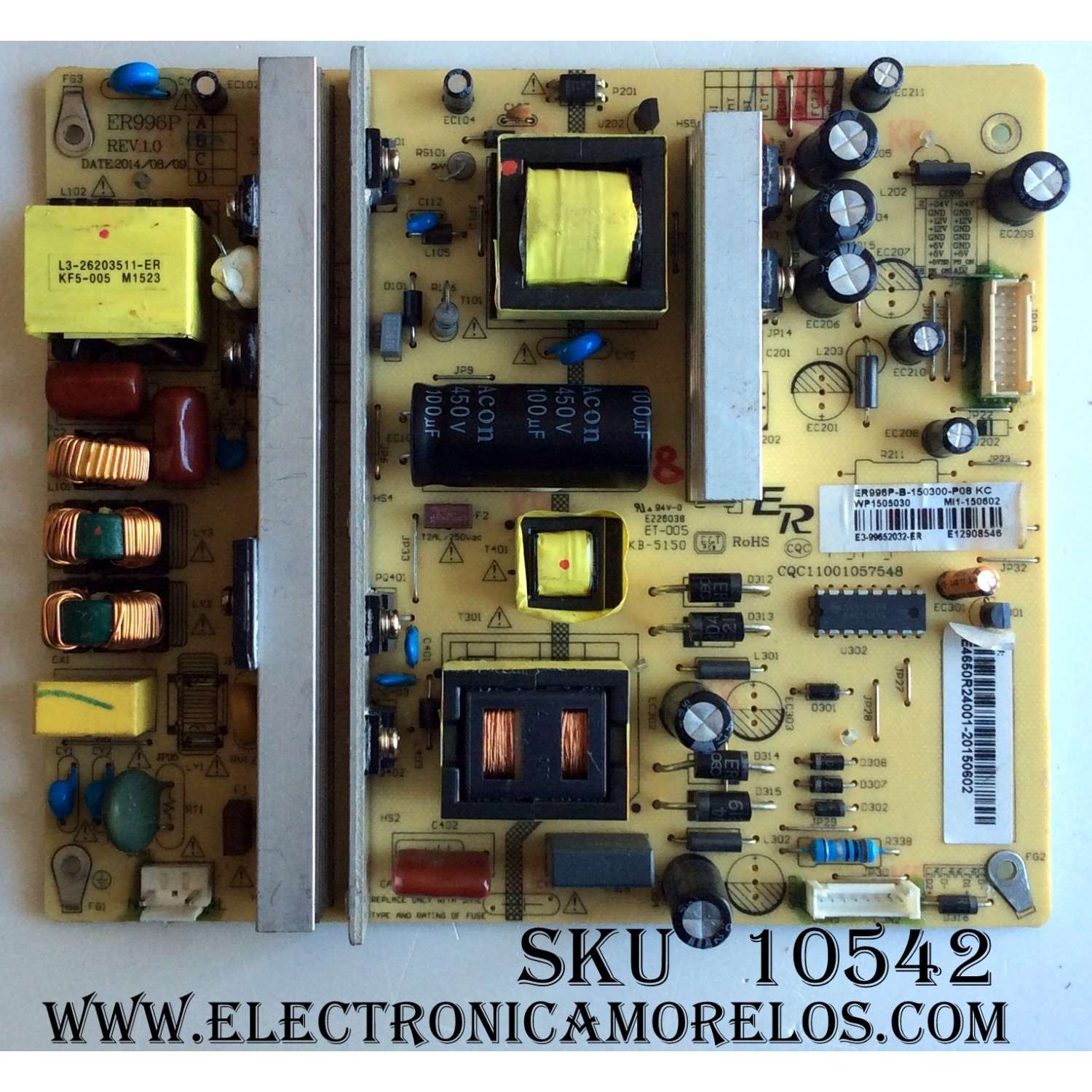 FUENTE DE PODER PARA TV RCA / NUMERO DE PARTE RE4650R24001 / AE0050321 / ER996P-B / CQC11001057548 /  / PANEL ST4761B01-5-12V / MODELOS LED48G45RQ / LRK50G45RQ / LED50B45RQ 5407-LE50B45-A1 / LED50B45RQ / SLD50A45RQ / SLD55A55RQ / SLD58G45RQ 